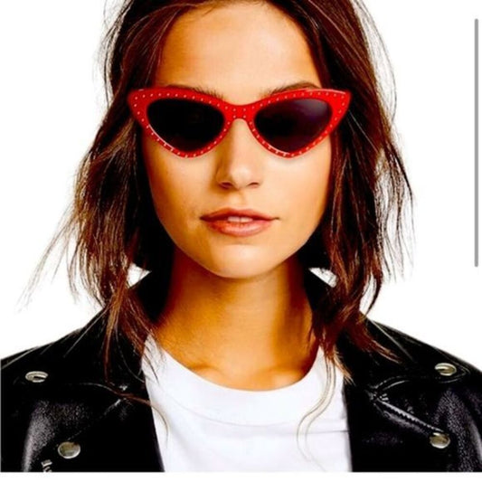 MOSCHINO Studded Cat Eye Sunglasses