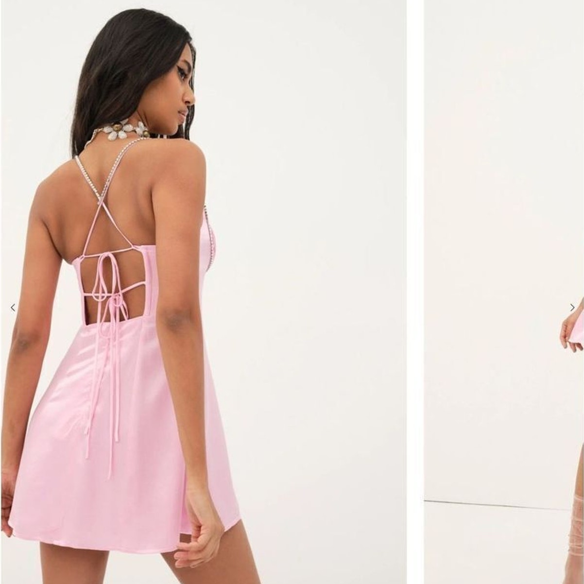 For love and lemons and Elora pink satin dress