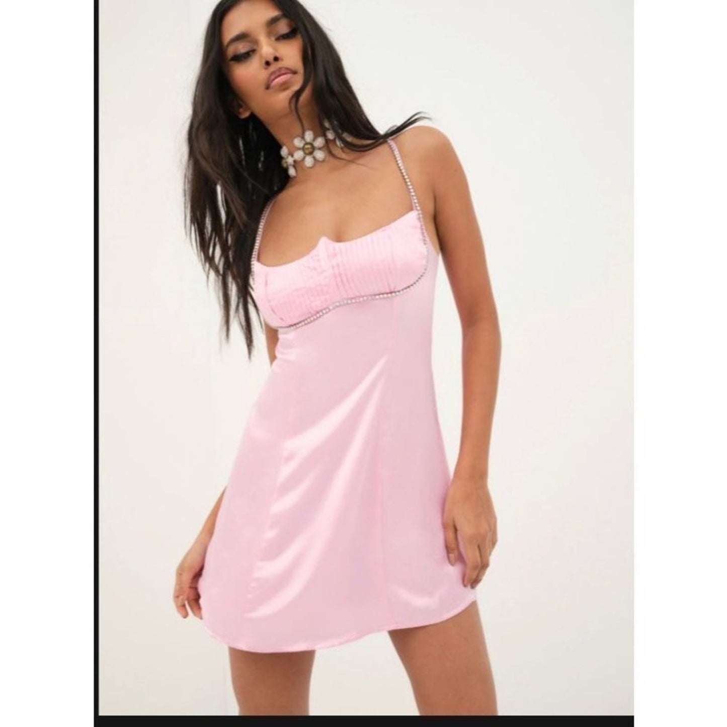 For love and lemons and Elora pink satin dress