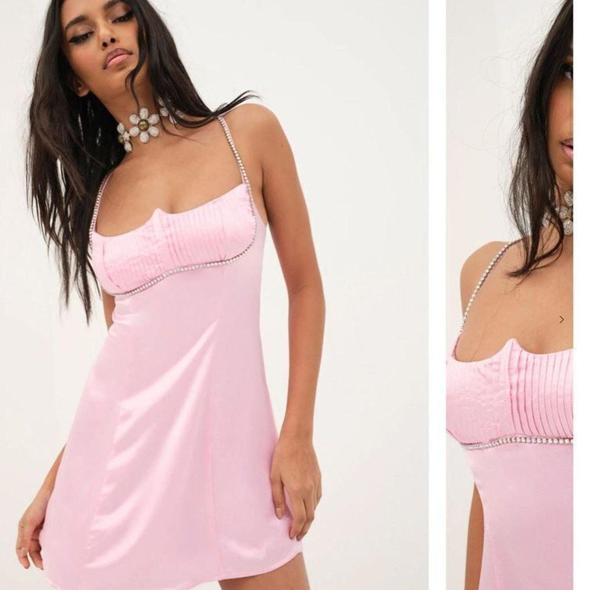 For love and lemons and Elora pink satin dress