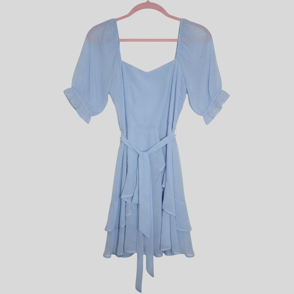 Blue Bohemia Dotted Ruffle Dress