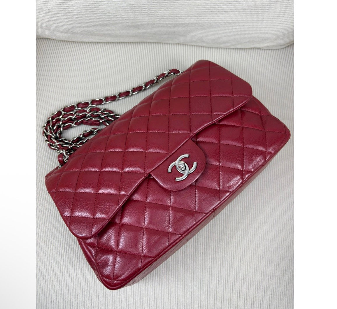 Chanel Classic Double Flap Bag – Red Lambskin with Gold-Tone Hardware