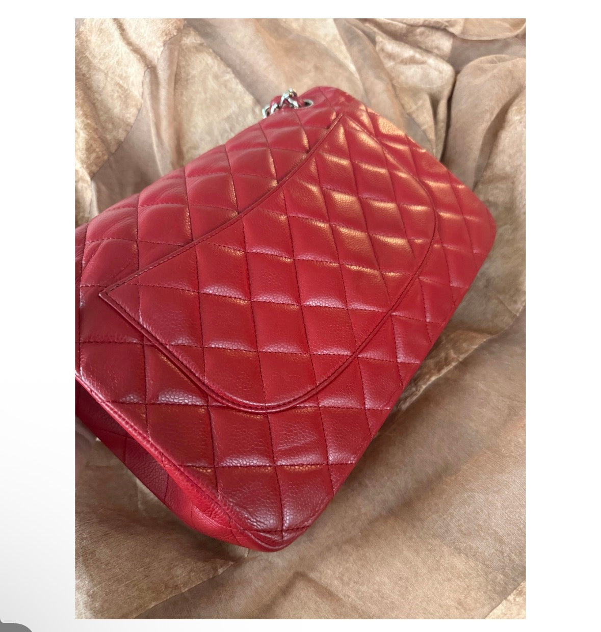 Chanel Classic Double Flap Bag – Red Lambskin with Gold-Tone Hardware