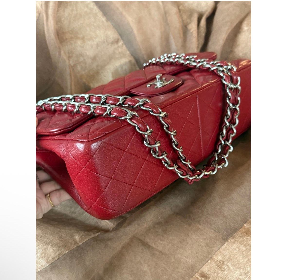 Chanel Classic Double Flap Bag – Red Lambskin with Gold-Tone Hardware