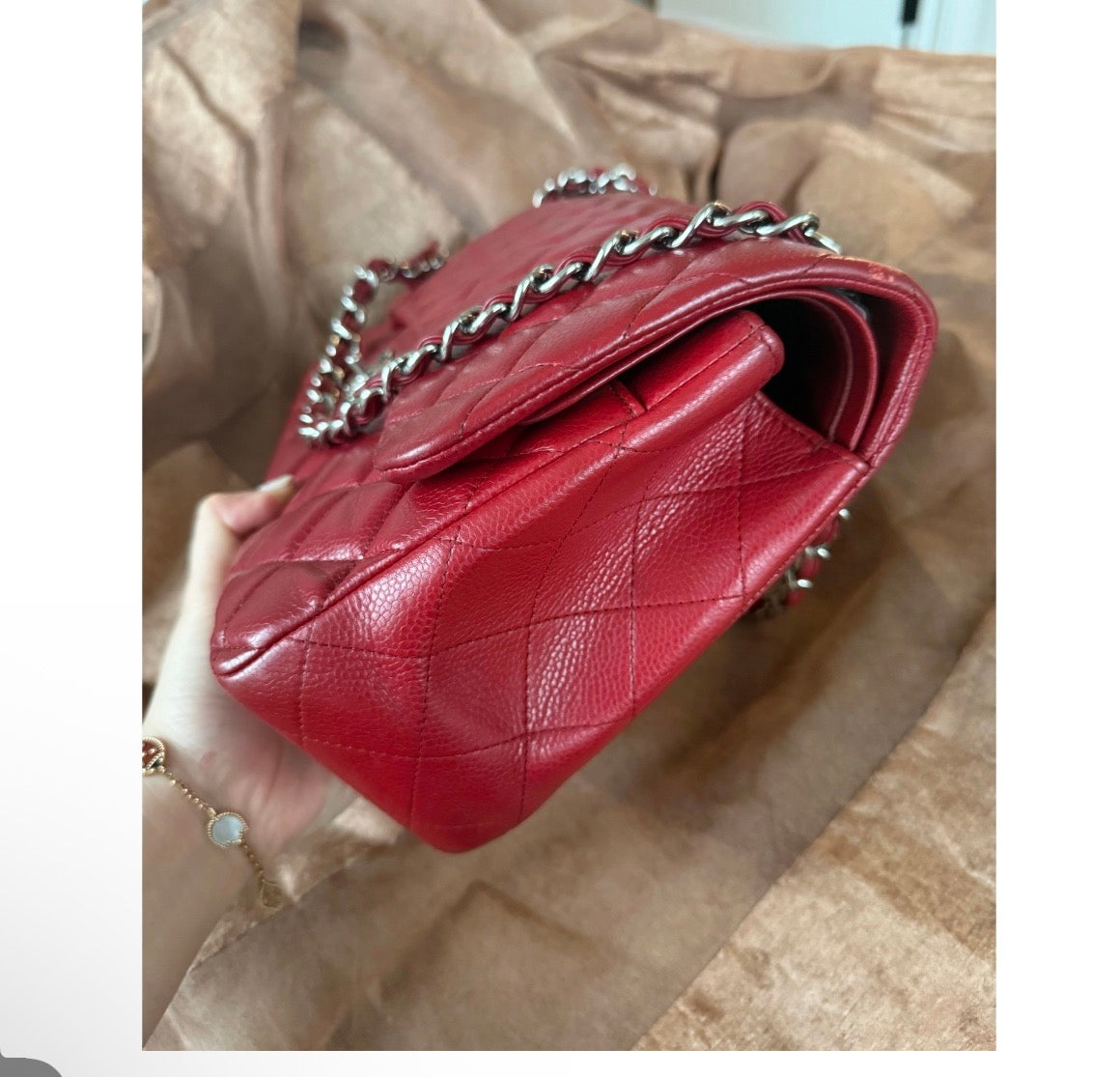 Chanel Classic Double Flap Bag – Red Lambskin with Gold-Tone Hardware