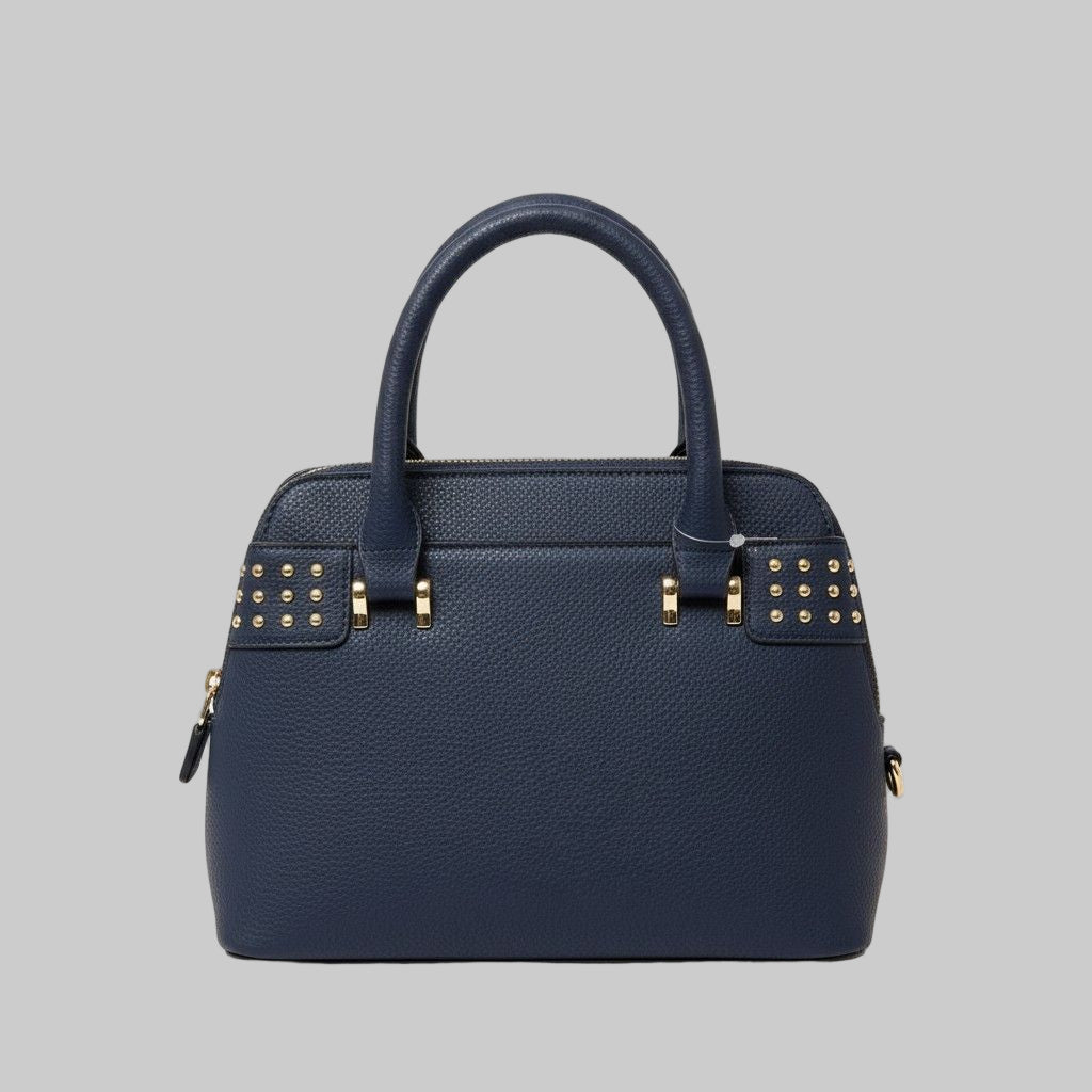 Rocker studded navy hobo tote bag