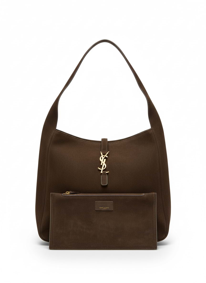 Suede hobo boho satchel tote bag