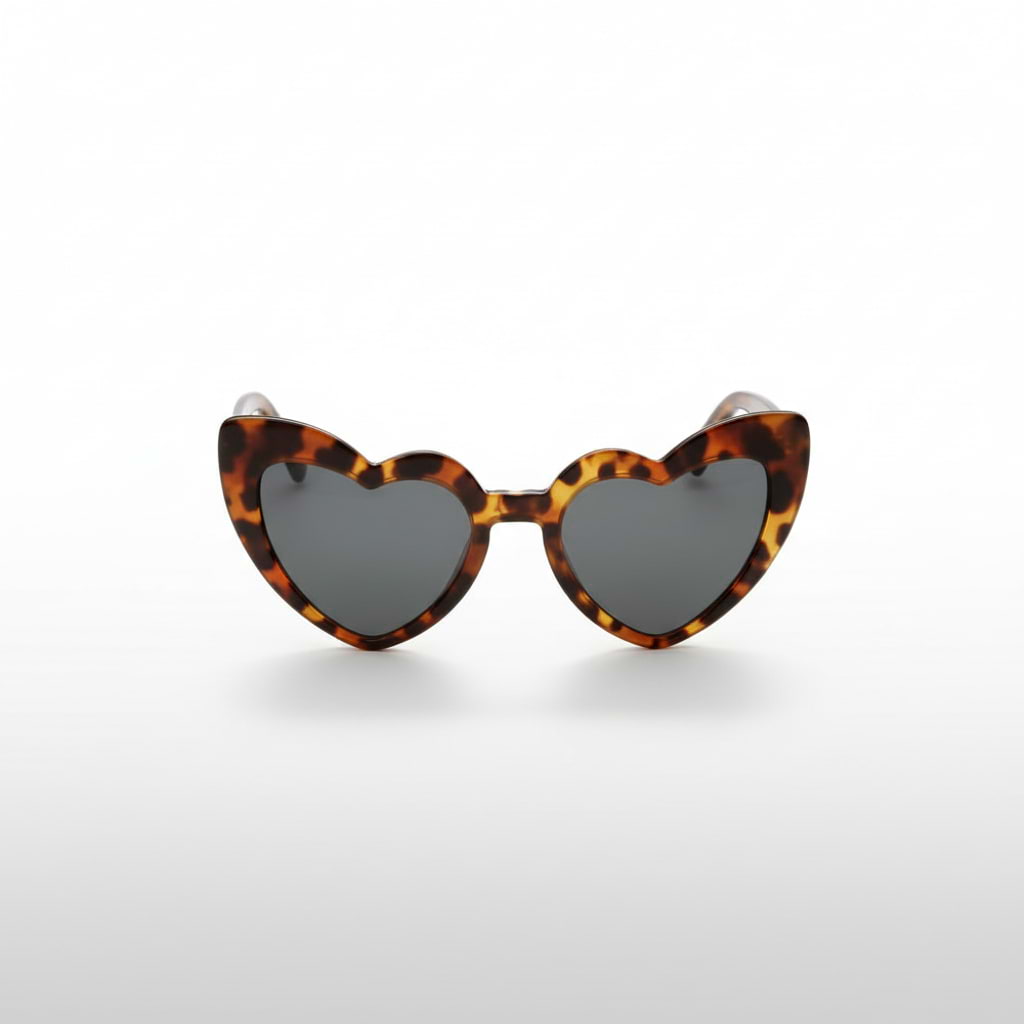 YSL Havana Heart Shaped Sunglasses