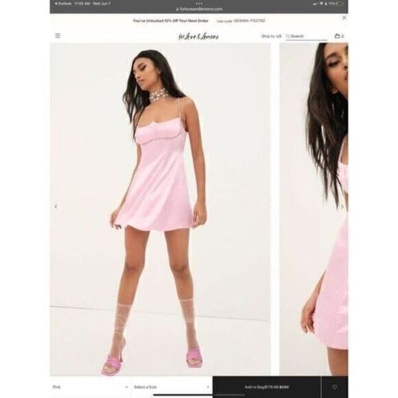 For love and Lemons and Elora Satin Dress