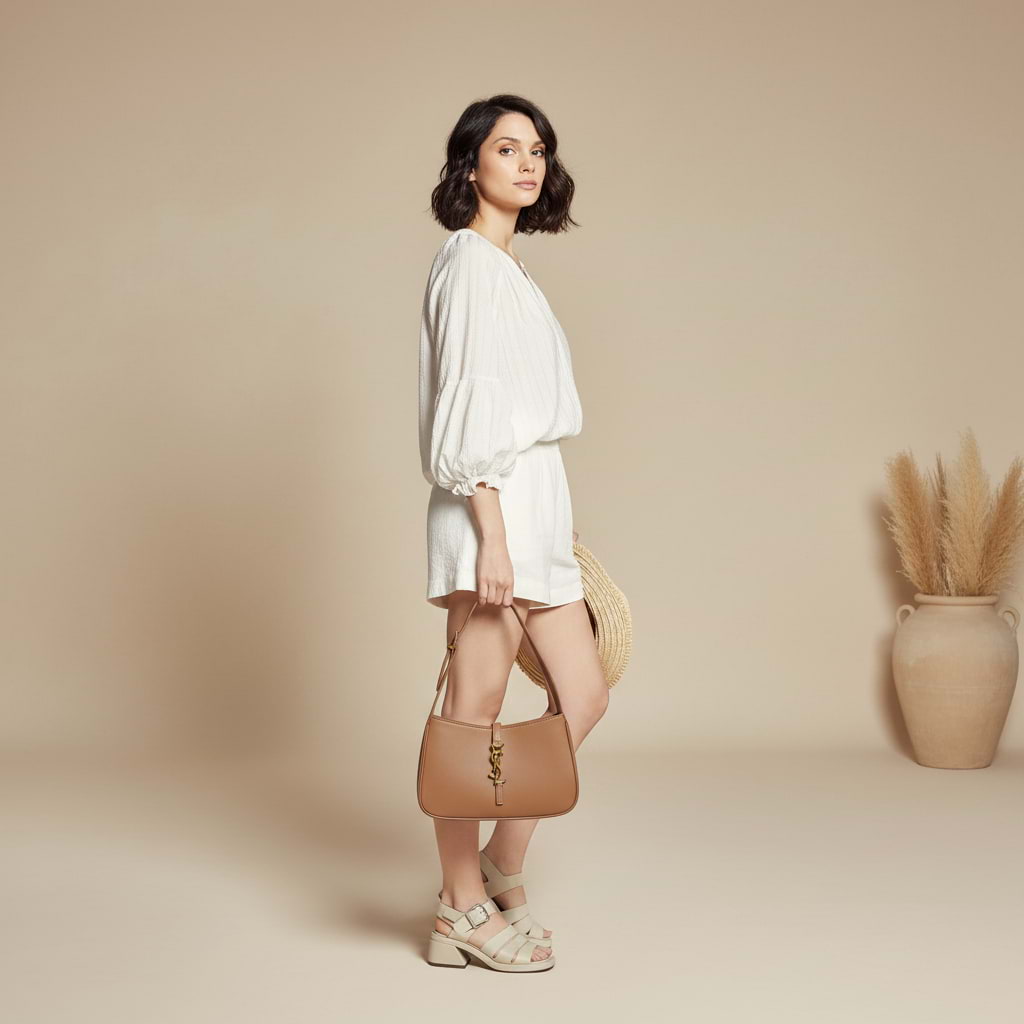 Woven shoulder bag set