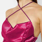 Maniere de Voir Pink Satin Ruffle Dress