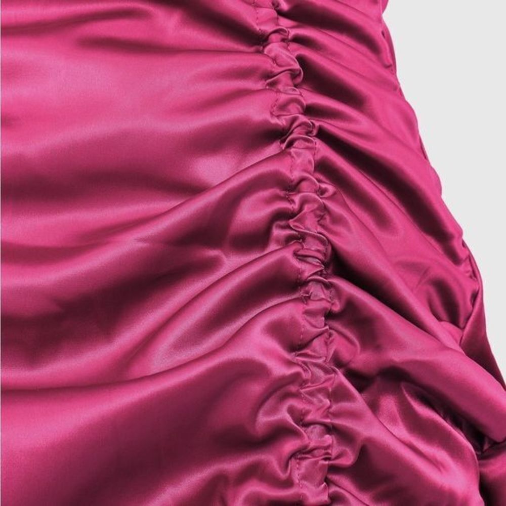 Maniere de Voir Pink Satin Ruffle Dress