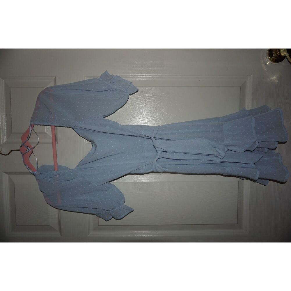 Blue Bohemia Dotted Ruffle Dress