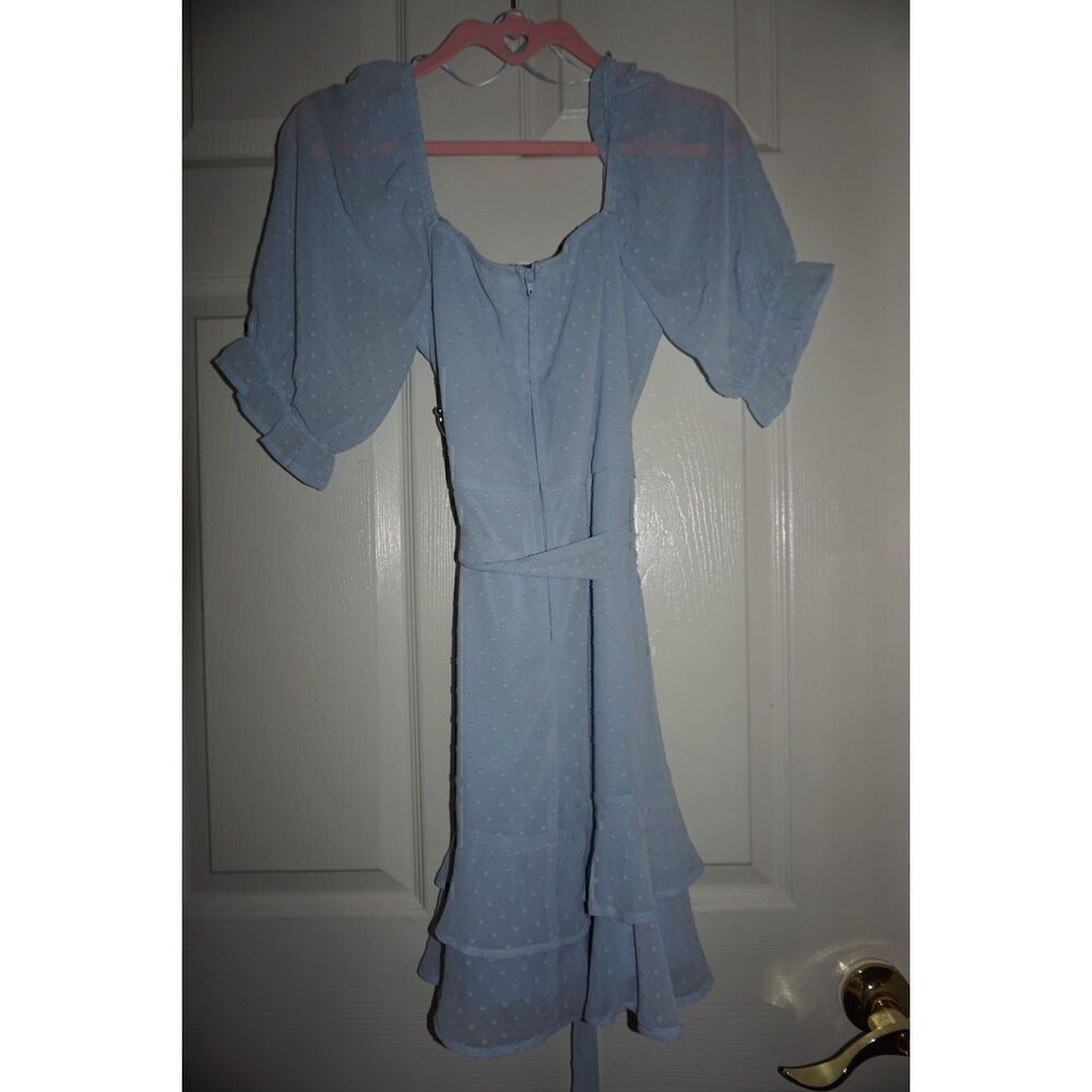 Blue Bohemia Dotted Ruffle Dress