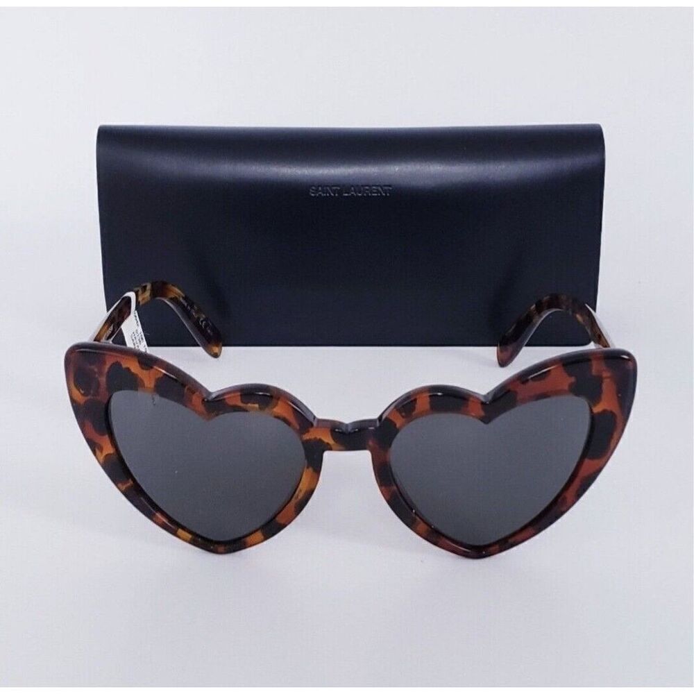 YSL Havana Heart Shaped Sunglasses