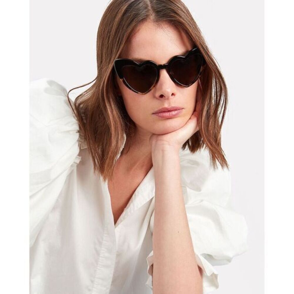 YSL Havana Heart Shaped Sunglasses