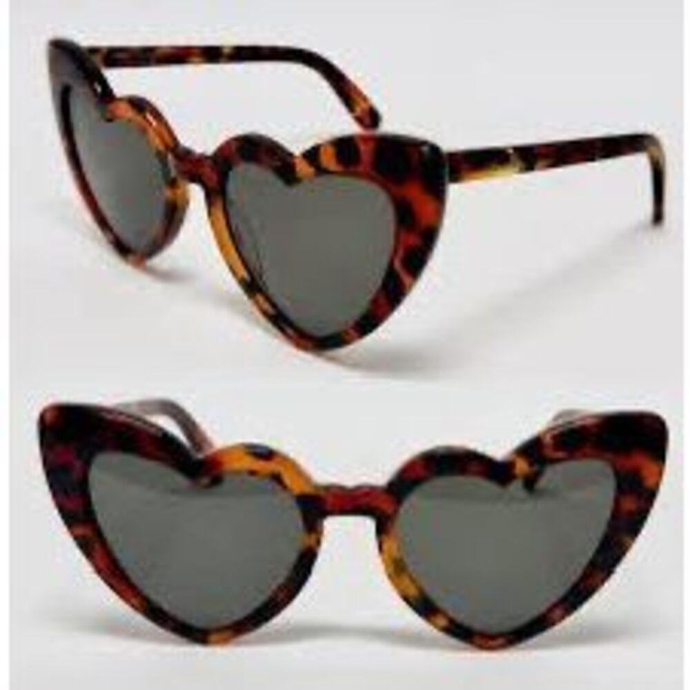 YSL Havana Heart Shaped Sunglasses