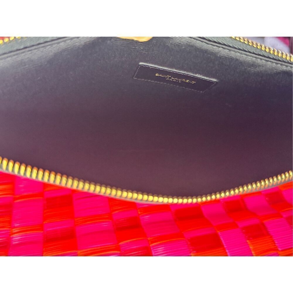 YSL leopard clutch bag