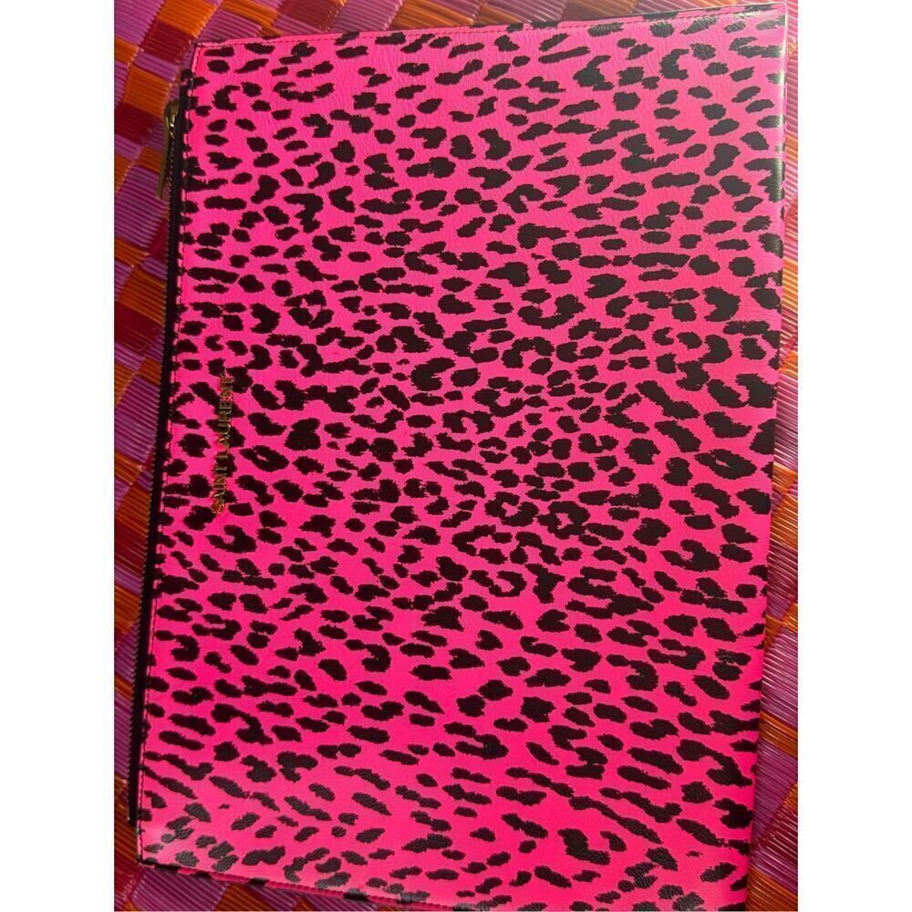 YSL leopard clutch bag