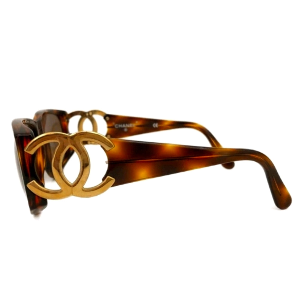 Chanel Tortoise Gold Plated Chanel Vintage Sunglasses
