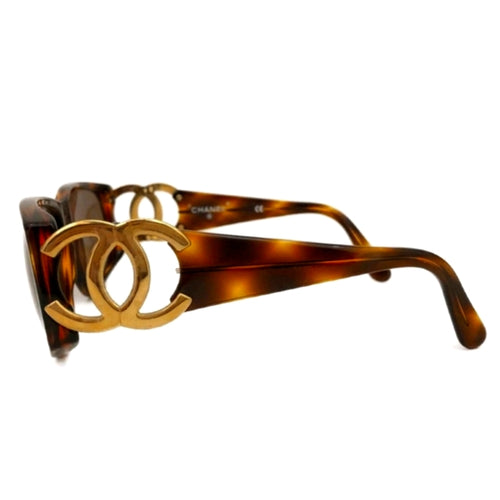Chanel Tortoise Gold Plated Chanel Vintage Sunglasses