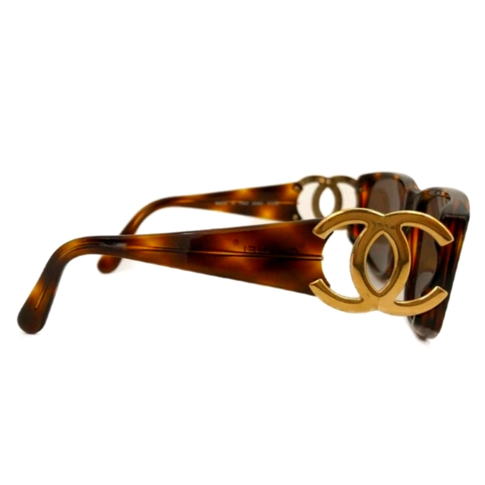 Chanel Tortoise Gold Plated Chanel Vintage Sunglasses