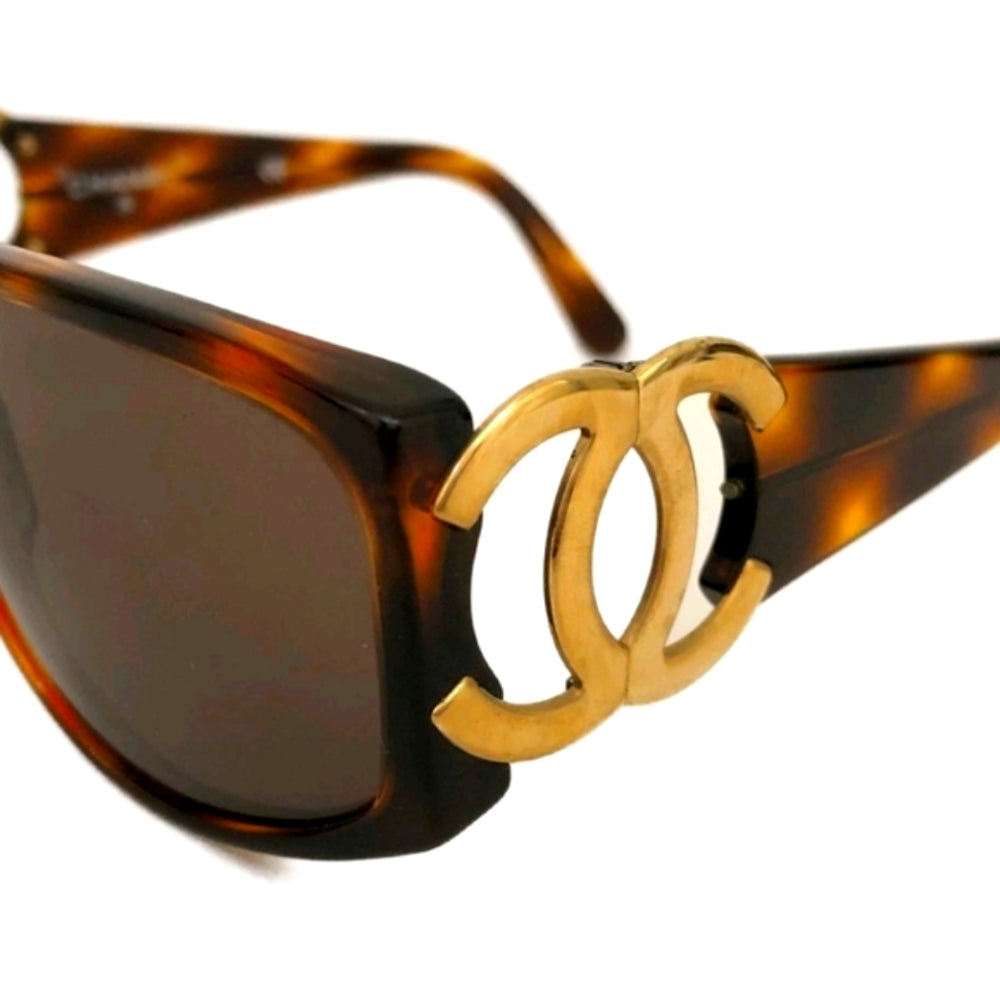 Chanel Tortoise Gold Plated Chanel Vintage Sunglasses