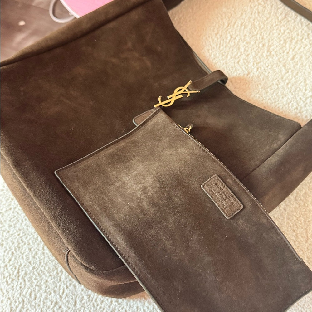 Suede hobo boho satchel tote bag