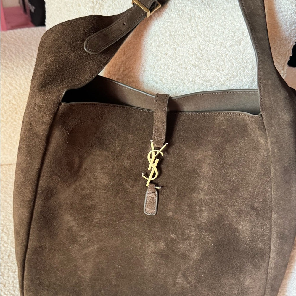 Suede hobo boho satchel tote bag