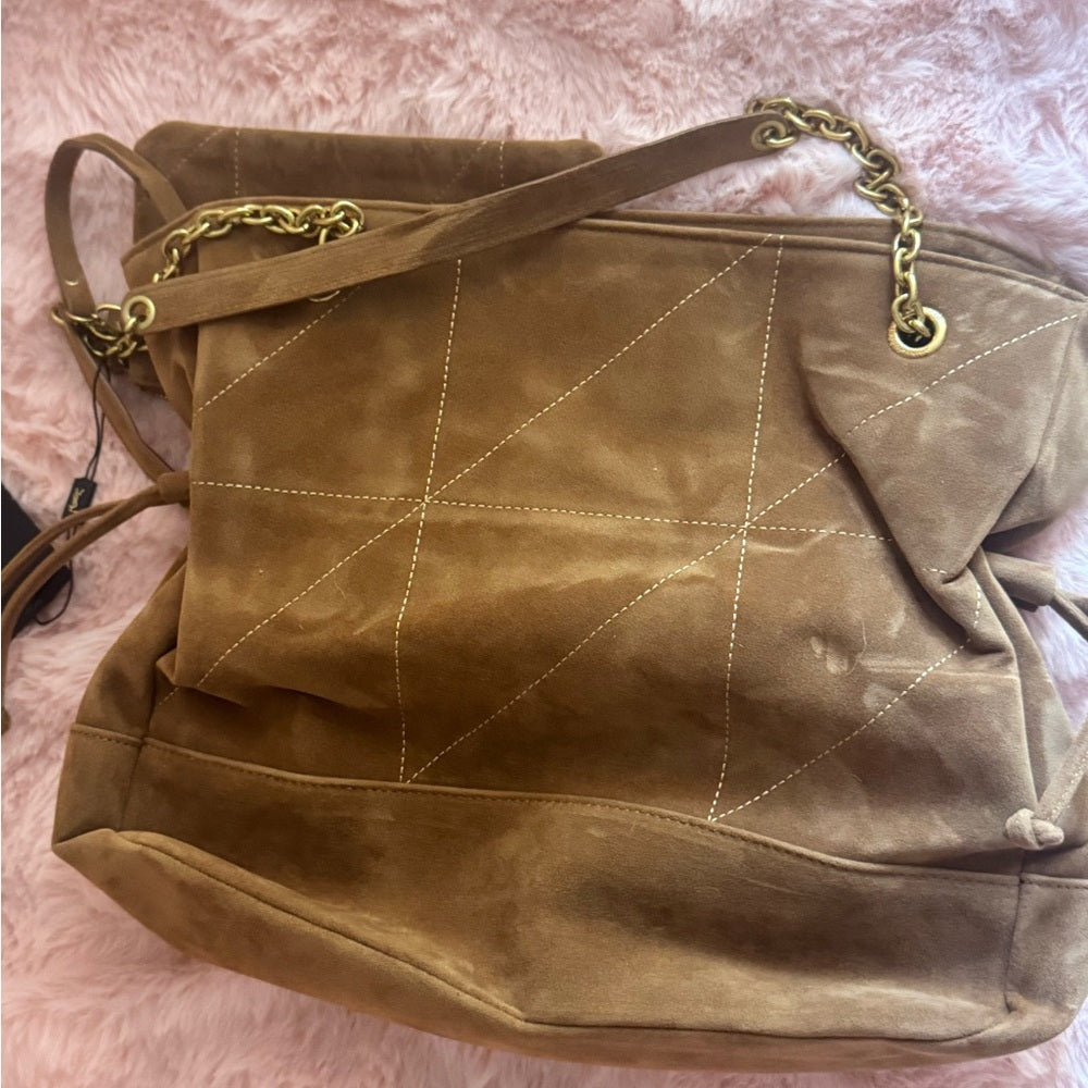 Suede hobo boho satchel tote bag