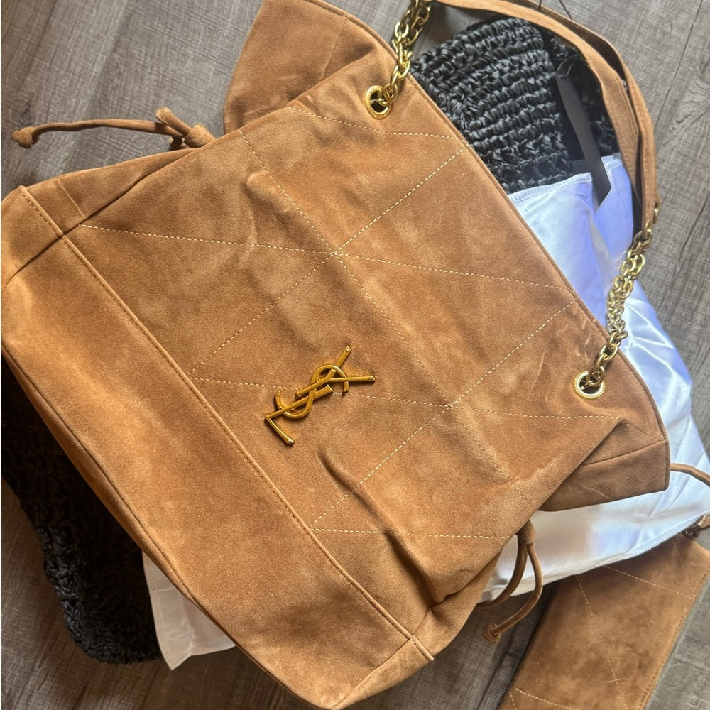 Suede hobo boho satchel tote bag