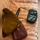 Crochet raffia tote bag with chain